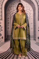 Urge - Winter 3PC Dhanak Embroidered Suit - kp3344